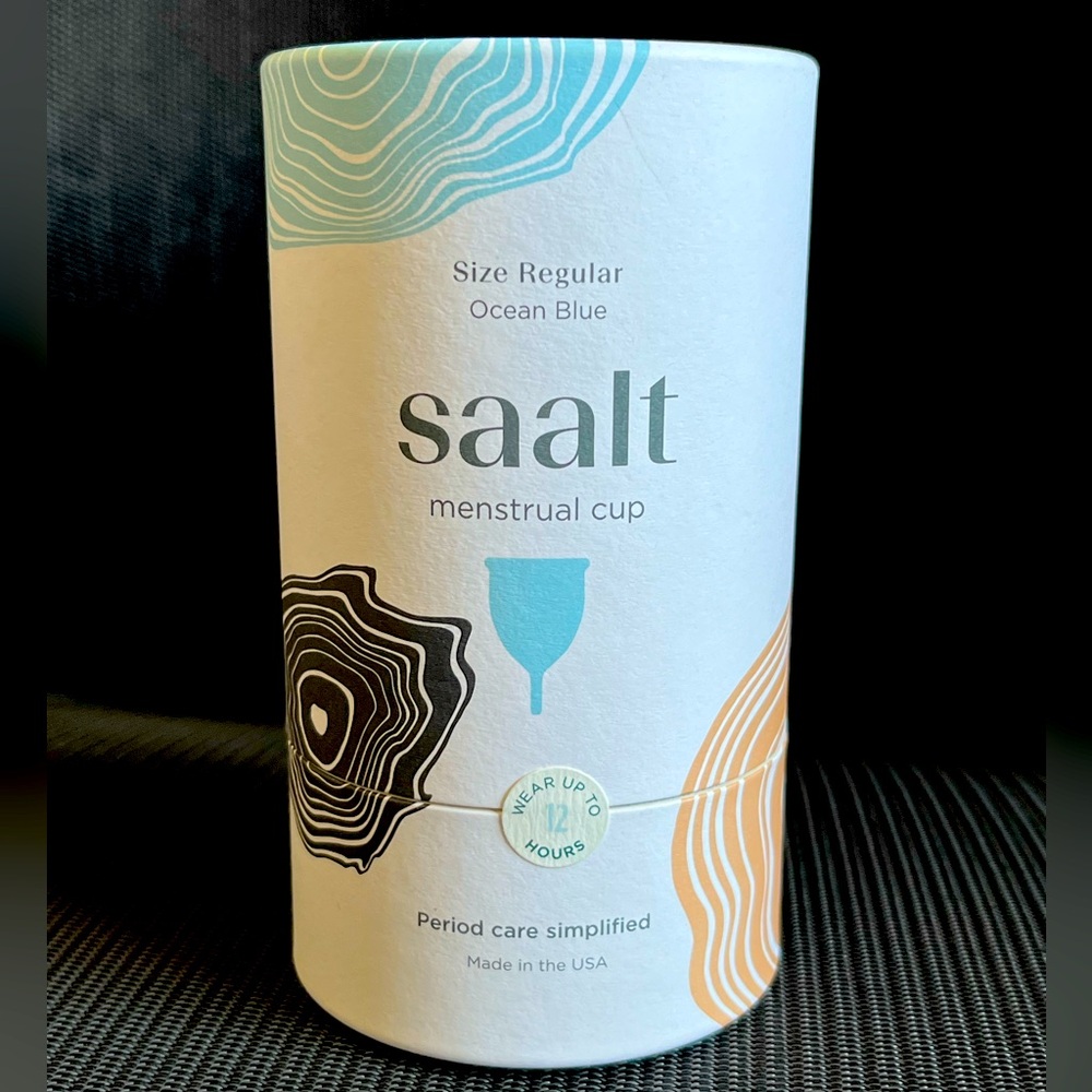 NIB Saalt Menstrual Cup, Ocean Blue, Size Regular
